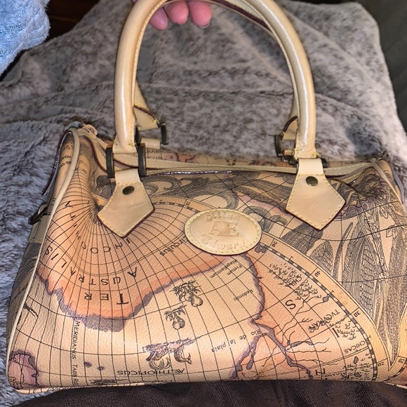 Vintage Allan Edward World Map Atlas Purse - Picture 1 of 8